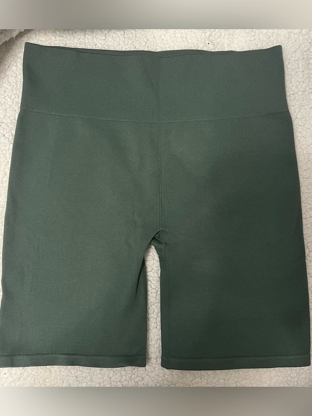Ryka Seamless High-Rise Bike Shorts in Forest Green